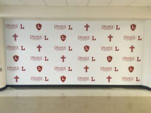 custom wall vinyl step repeat mural 300x225 Church Signs